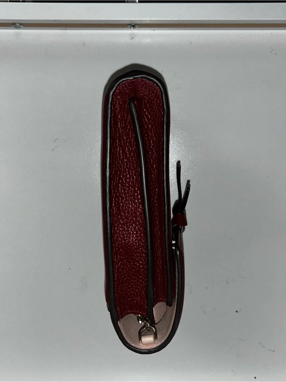 kate spade Pebbled Leather Crossbody Pouch - Deep Wine